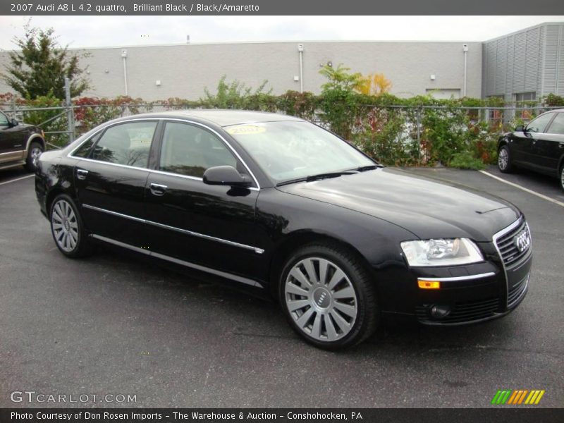 Brilliant Black / Black/Amaretto 2007 Audi A8 L 4.2 quattro