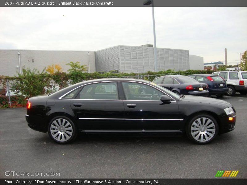 Brilliant Black / Black/Amaretto 2007 Audi A8 L 4.2 quattro