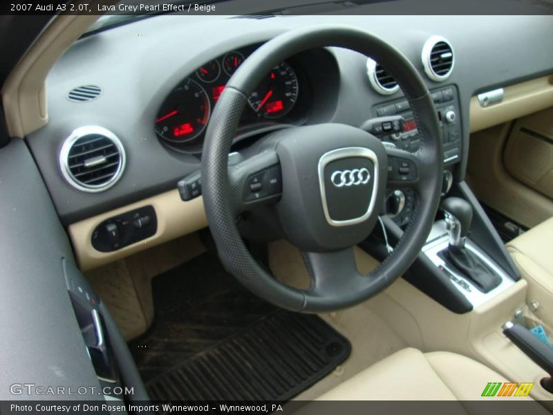 Lava Grey Pearl Effect / Beige 2007 Audi A3 2.0T
