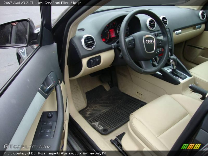 Lava Grey Pearl Effect / Beige 2007 Audi A3 2.0T