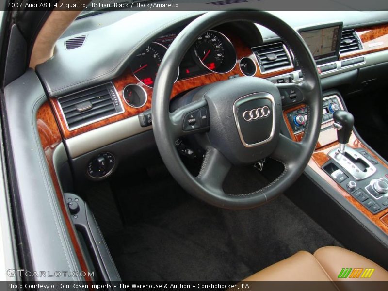 Brilliant Black / Black/Amaretto 2007 Audi A8 L 4.2 quattro