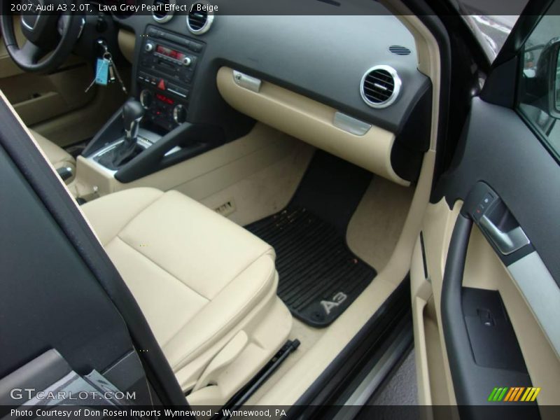 Lava Grey Pearl Effect / Beige 2007 Audi A3 2.0T
