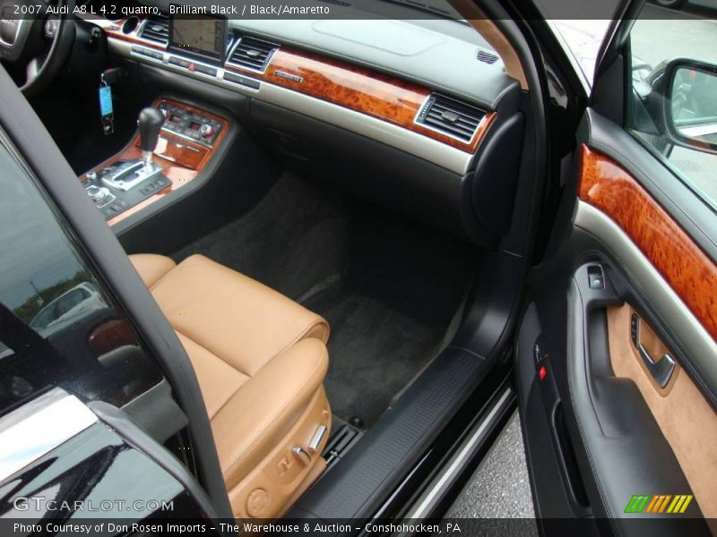 Brilliant Black / Black/Amaretto 2007 Audi A8 L 4.2 quattro