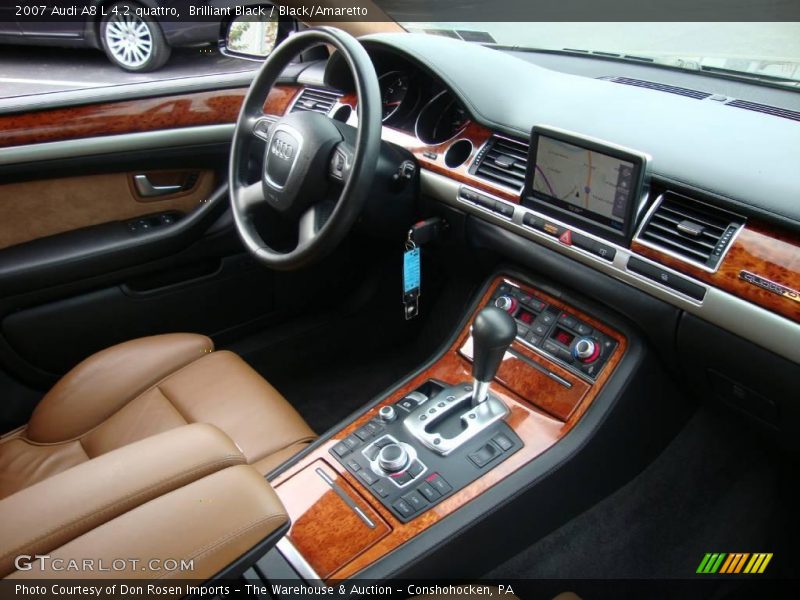 Brilliant Black / Black/Amaretto 2007 Audi A8 L 4.2 quattro