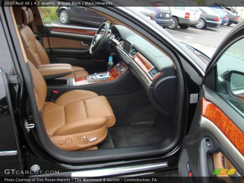 Brilliant Black / Black/Amaretto 2007 Audi A8 L 4.2 quattro