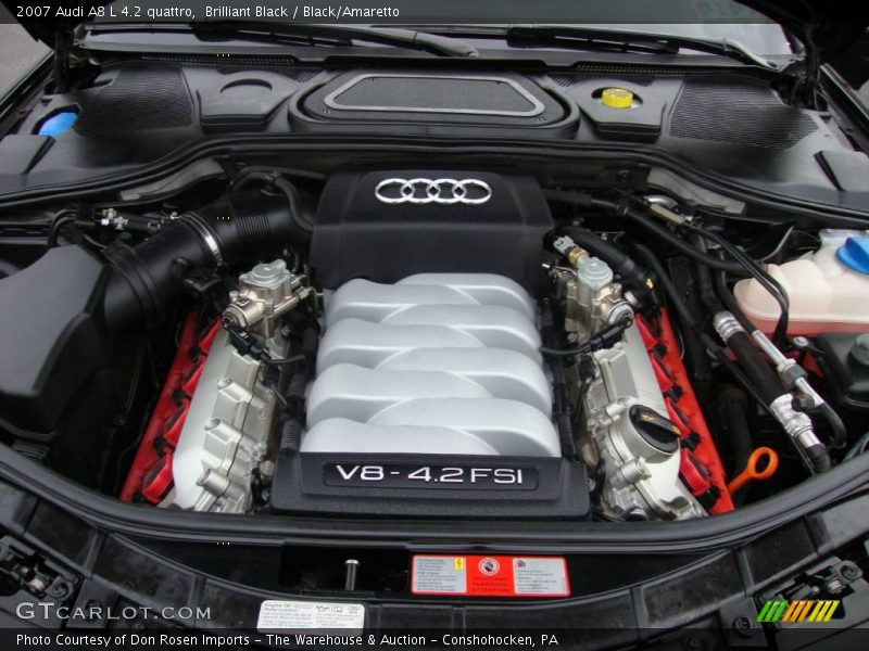 Brilliant Black / Black/Amaretto 2007 Audi A8 L 4.2 quattro