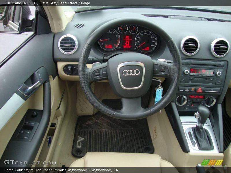 Lava Grey Pearl Effect / Beige 2007 Audi A3 2.0T