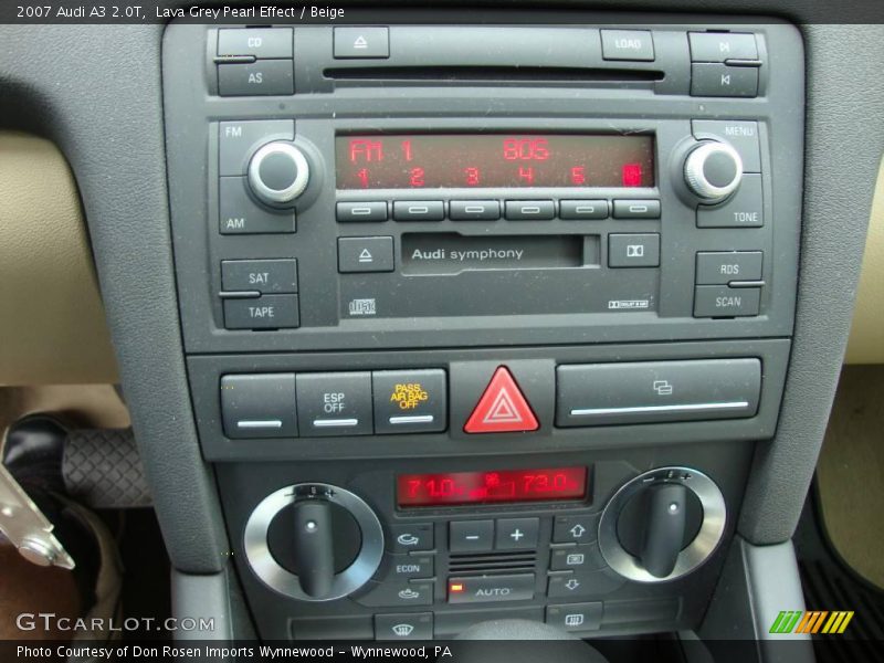 Lava Grey Pearl Effect / Beige 2007 Audi A3 2.0T