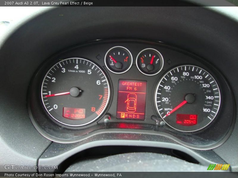 Lava Grey Pearl Effect / Beige 2007 Audi A3 2.0T