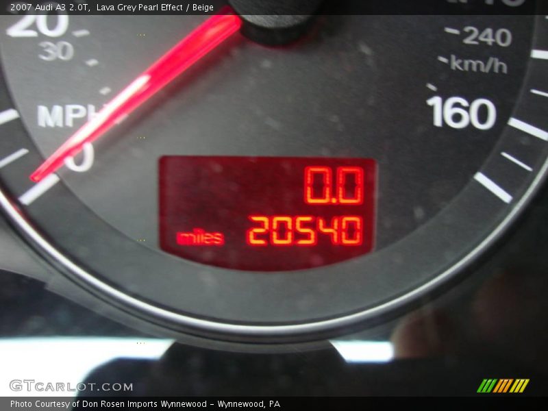 Lava Grey Pearl Effect / Beige 2007 Audi A3 2.0T