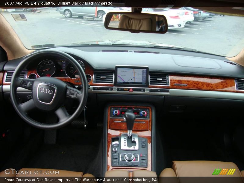 Brilliant Black / Black/Amaretto 2007 Audi A8 L 4.2 quattro