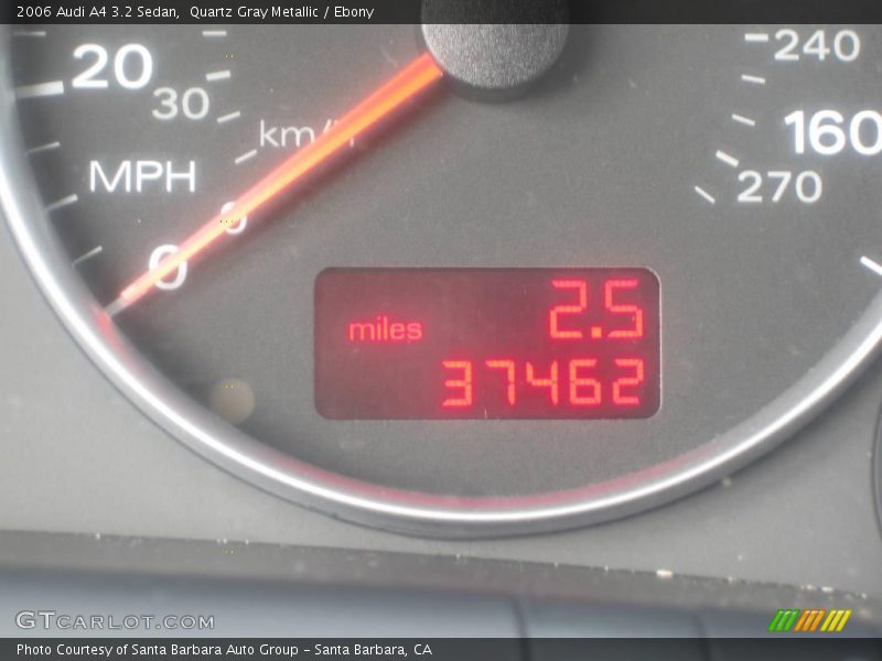 Quartz Gray Metallic / Ebony 2006 Audi A4 3.2 Sedan