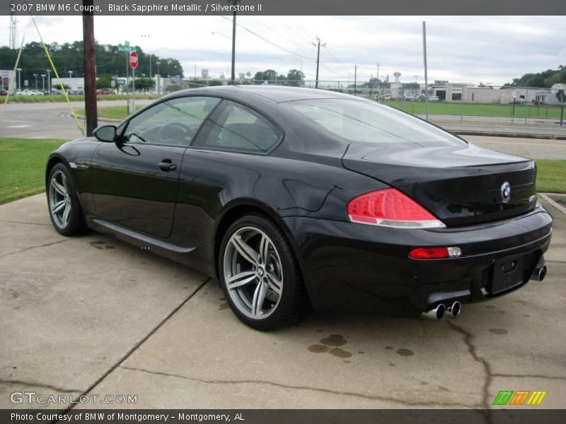 Black Sapphire Metallic / Silverstone II 2007 BMW M6 Coupe