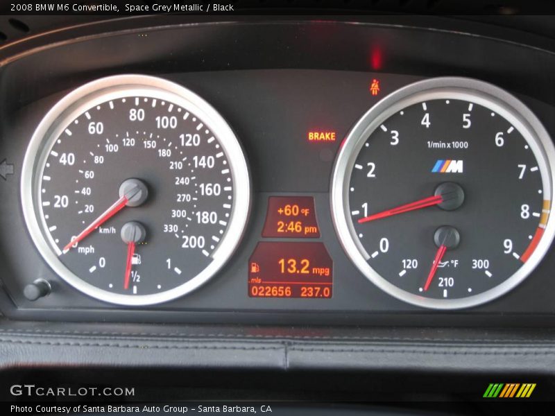 Space Grey Metallic / Black 2008 BMW M6 Convertible