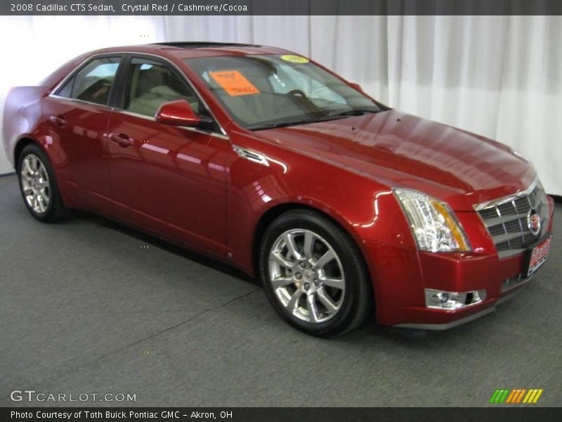 Crystal Red / Cashmere/Cocoa 2008 Cadillac CTS Sedan