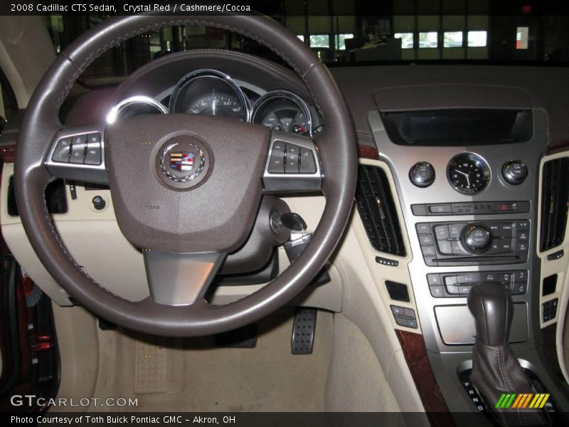 Crystal Red / Cashmere/Cocoa 2008 Cadillac CTS Sedan