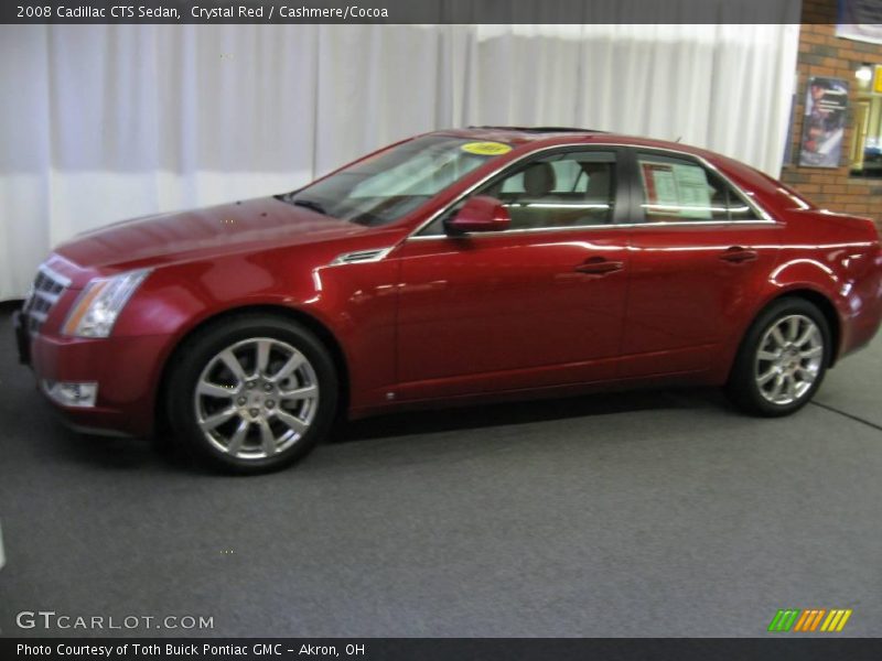 Crystal Red / Cashmere/Cocoa 2008 Cadillac CTS Sedan