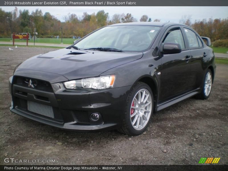 Phantom Black Pearl / Black Sport Fabric 2010 Mitsubishi Lancer Evolution GSR
