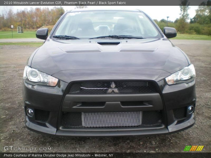 Phantom Black Pearl / Black Sport Fabric 2010 Mitsubishi Lancer Evolution GSR