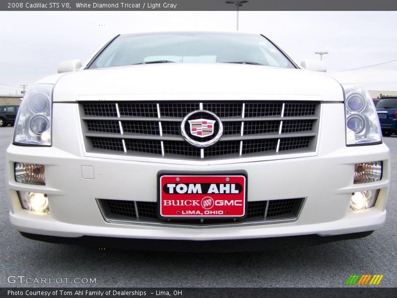 White Diamond Tricoat / Light Gray 2008 Cadillac STS V8