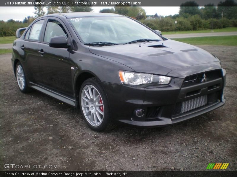 Phantom Black Pearl / Black Sport Fabric 2010 Mitsubishi Lancer Evolution GSR
