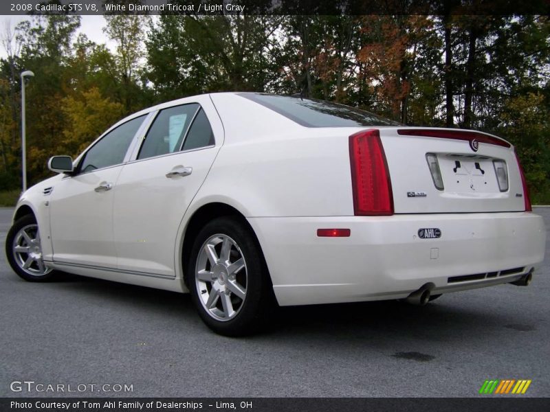 White Diamond Tricoat / Light Gray 2008 Cadillac STS V8