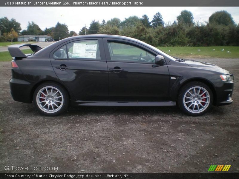 Phantom Black Pearl / Black Sport Fabric 2010 Mitsubishi Lancer Evolution GSR