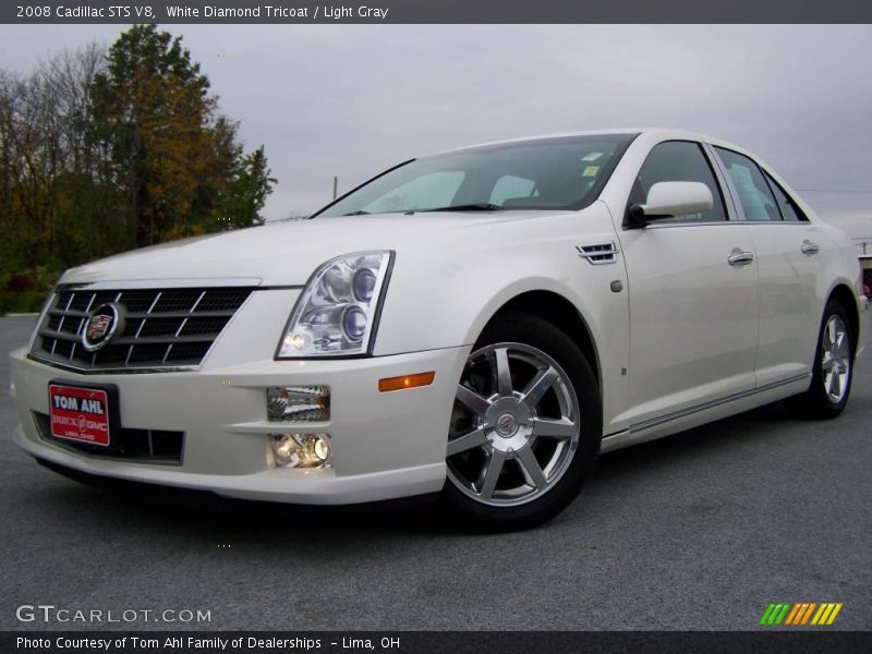 White Diamond Tricoat / Light Gray 2008 Cadillac STS V8