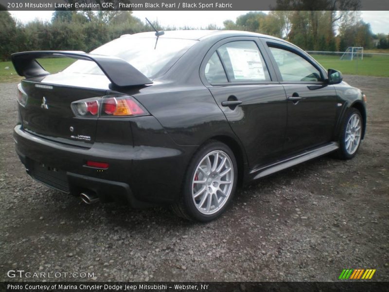 Phantom Black Pearl / Black Sport Fabric 2010 Mitsubishi Lancer Evolution GSR