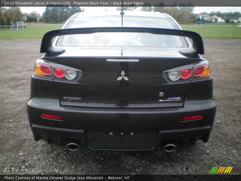 Phantom Black Pearl / Black Sport Fabric 2010 Mitsubishi Lancer Evolution GSR