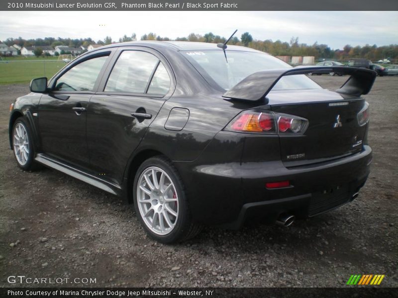 Phantom Black Pearl / Black Sport Fabric 2010 Mitsubishi Lancer Evolution GSR