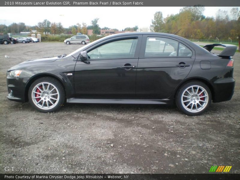 Phantom Black Pearl / Black Sport Fabric 2010 Mitsubishi Lancer Evolution GSR