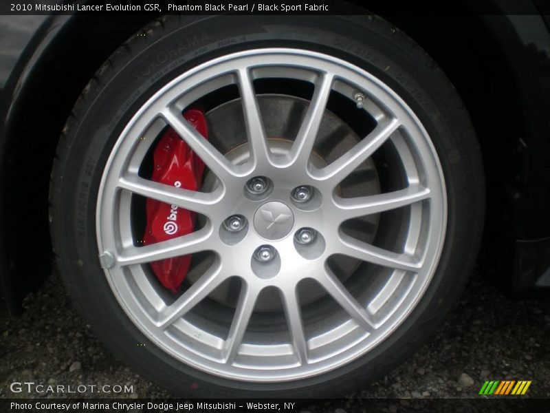 Phantom Black Pearl / Black Sport Fabric 2010 Mitsubishi Lancer Evolution GSR