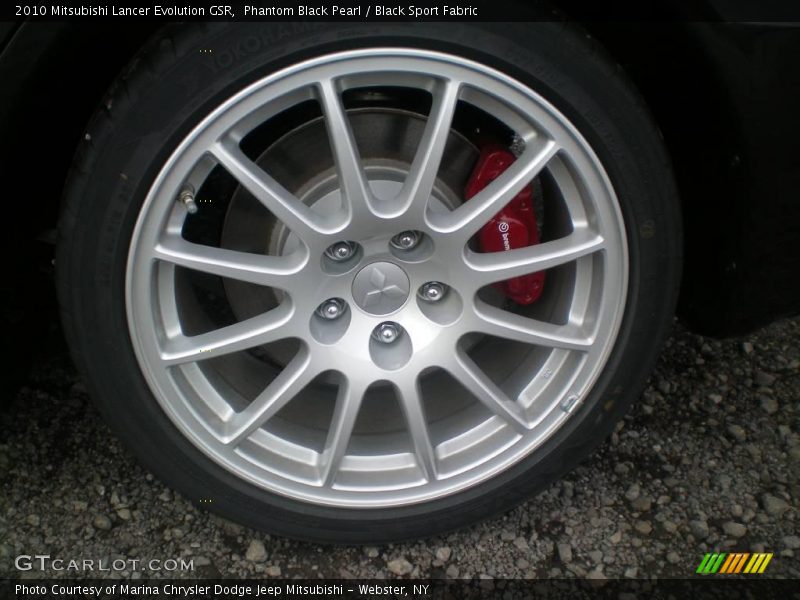 Phantom Black Pearl / Black Sport Fabric 2010 Mitsubishi Lancer Evolution GSR