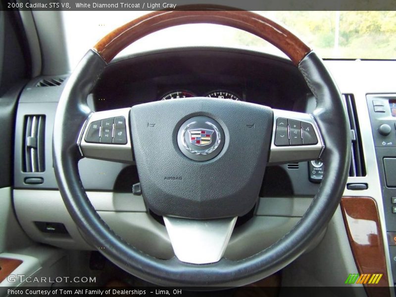 White Diamond Tricoat / Light Gray 2008 Cadillac STS V8