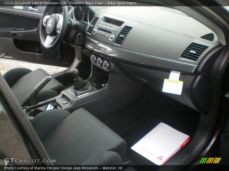 Phantom Black Pearl / Black Sport Fabric 2010 Mitsubishi Lancer Evolution GSR