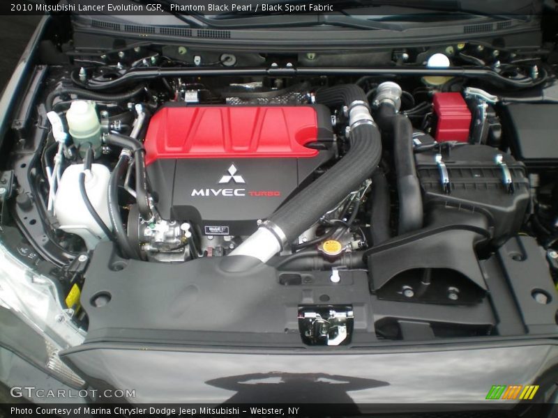 Phantom Black Pearl / Black Sport Fabric 2010 Mitsubishi Lancer Evolution GSR