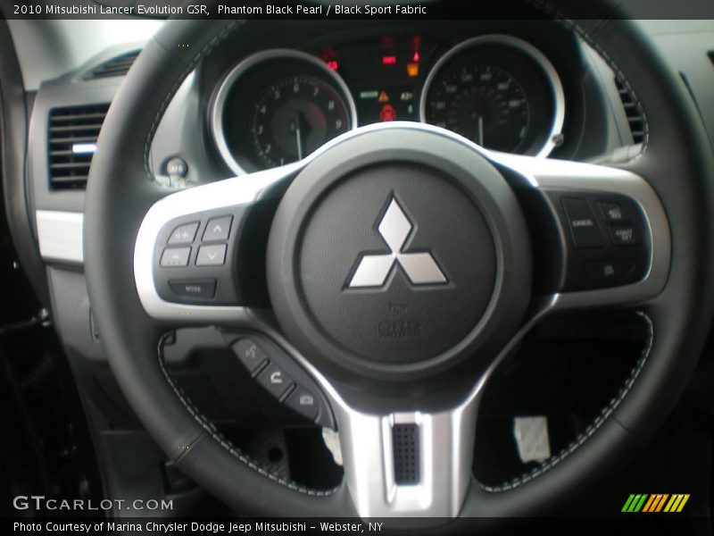Phantom Black Pearl / Black Sport Fabric 2010 Mitsubishi Lancer Evolution GSR