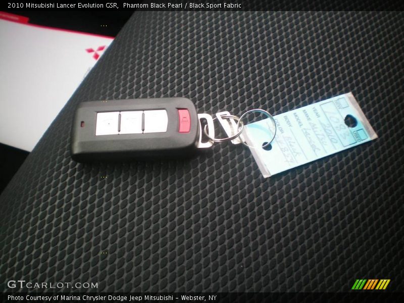 Phantom Black Pearl / Black Sport Fabric 2010 Mitsubishi Lancer Evolution GSR