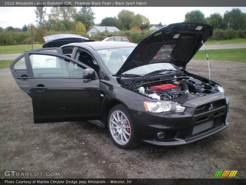 Phantom Black Pearl / Black Sport Fabric 2010 Mitsubishi Lancer Evolution GSR