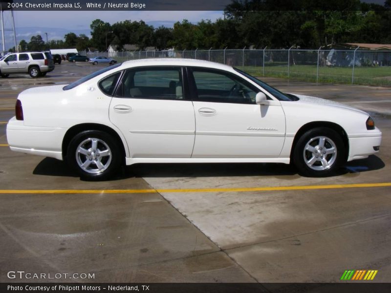 White / Neutral Beige 2004 Chevrolet Impala LS