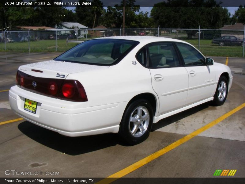 White / Neutral Beige 2004 Chevrolet Impala LS