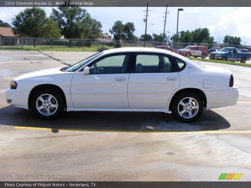 White / Neutral Beige 2004 Chevrolet Impala LS