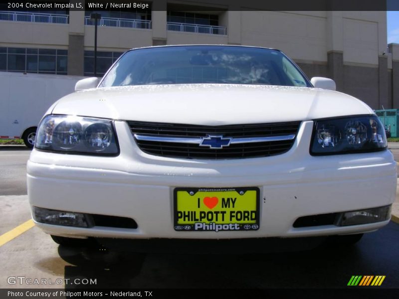 White / Neutral Beige 2004 Chevrolet Impala LS