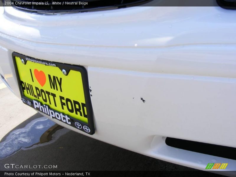 White / Neutral Beige 2004 Chevrolet Impala LS