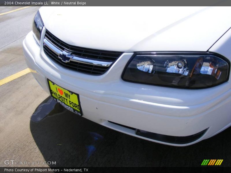 White / Neutral Beige 2004 Chevrolet Impala LS