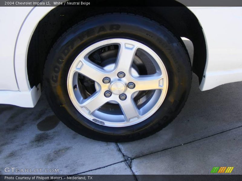 White / Neutral Beige 2004 Chevrolet Impala LS