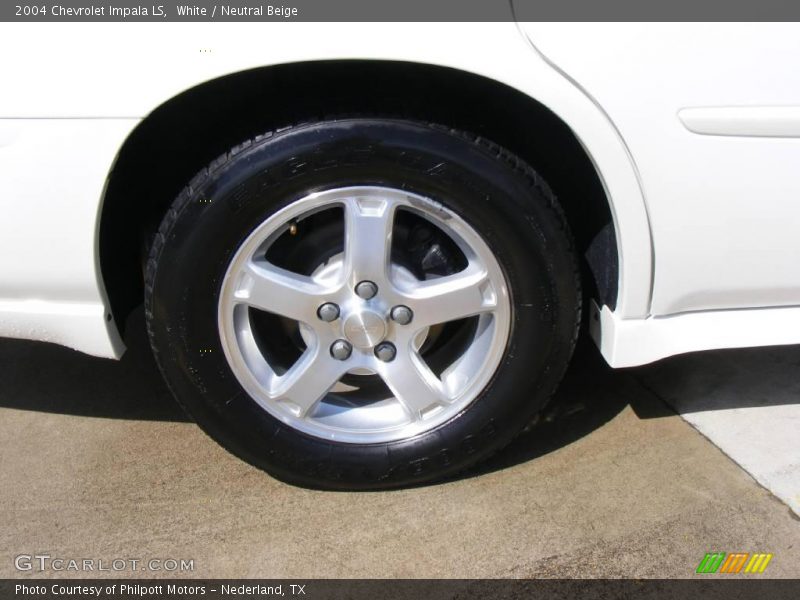 White / Neutral Beige 2004 Chevrolet Impala LS