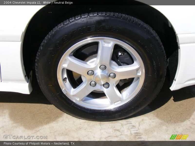 White / Neutral Beige 2004 Chevrolet Impala LS