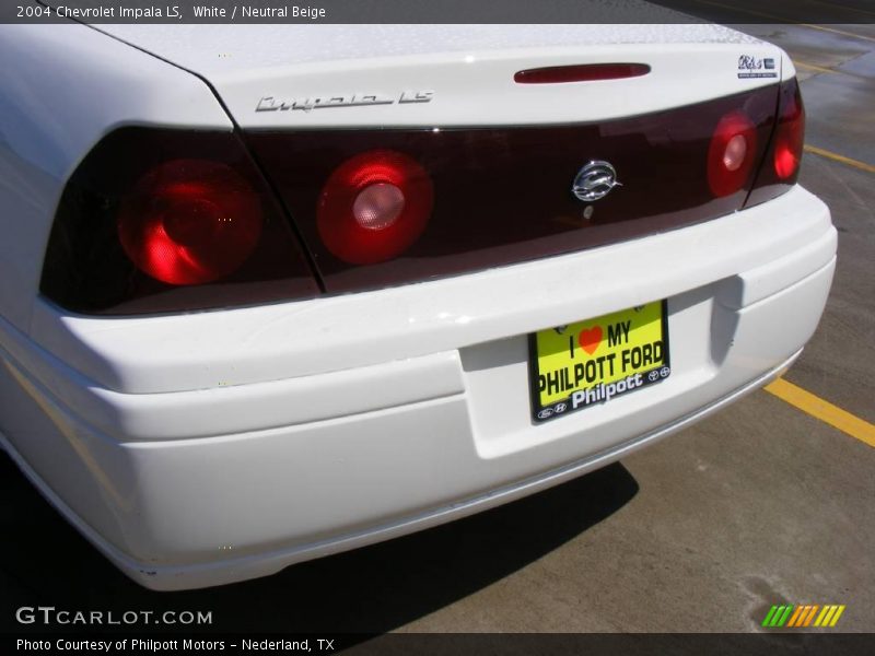 White / Neutral Beige 2004 Chevrolet Impala LS